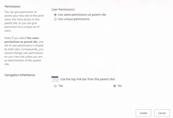 Navigation Inheritance